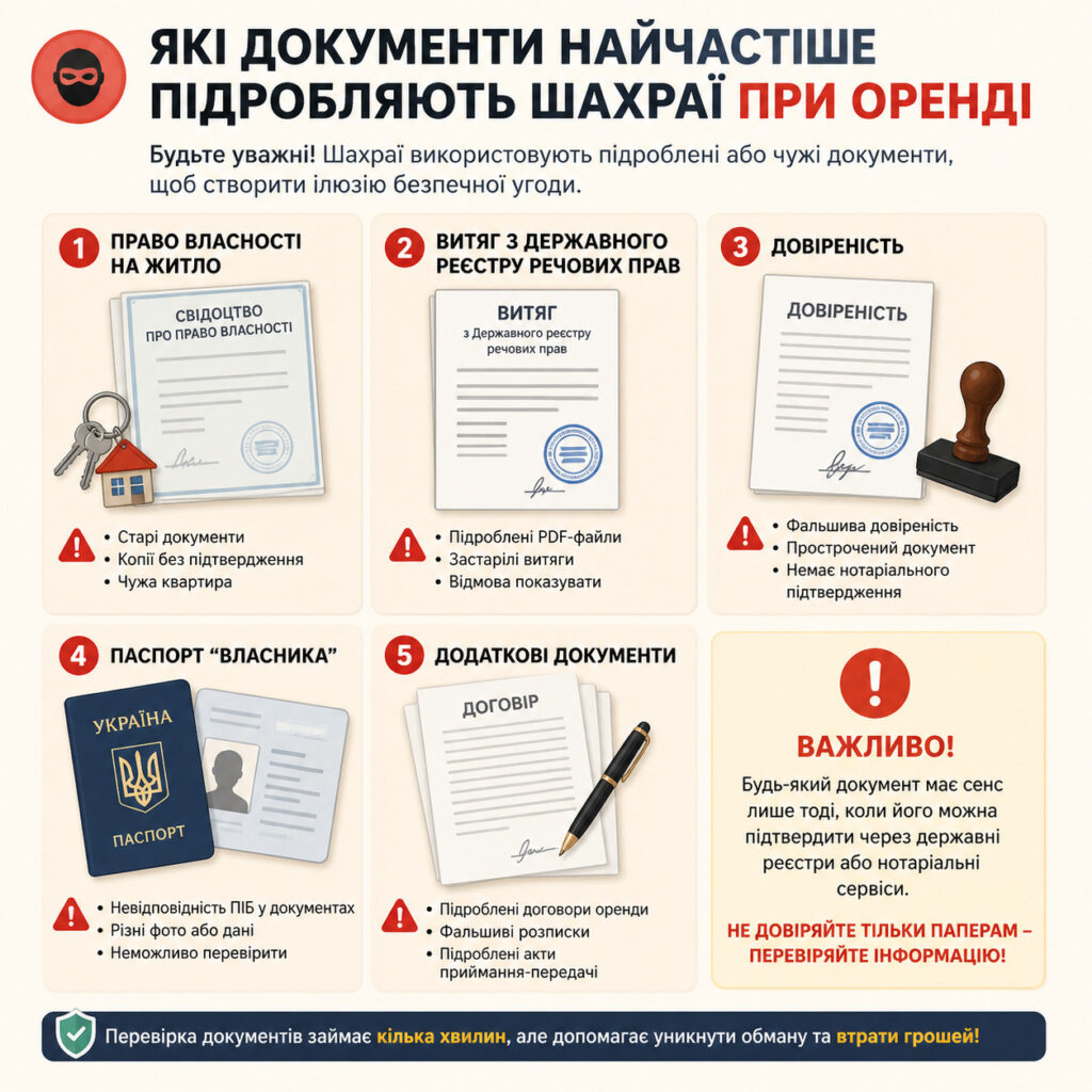 Документы наиболее часто подрабатывают мошенники при аренде