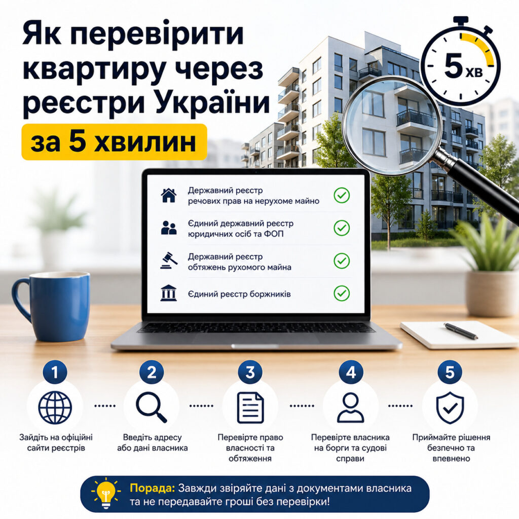 Як перевірити квартиру через реєстри України за 5 хвилин